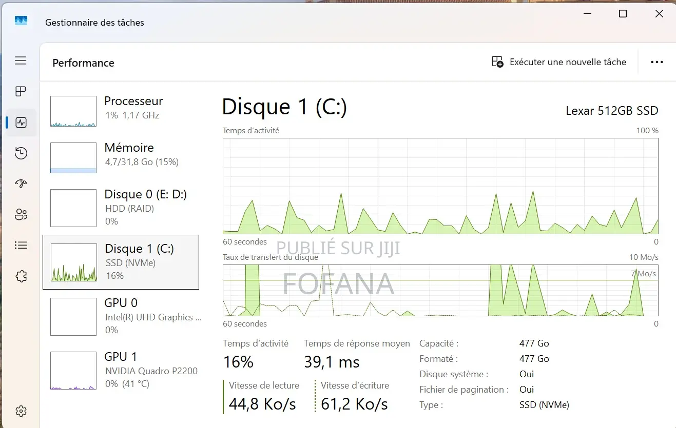 Ordinateur De Bureau HP Z2 32GB Intel Core I7 HDD+SSD 512GB