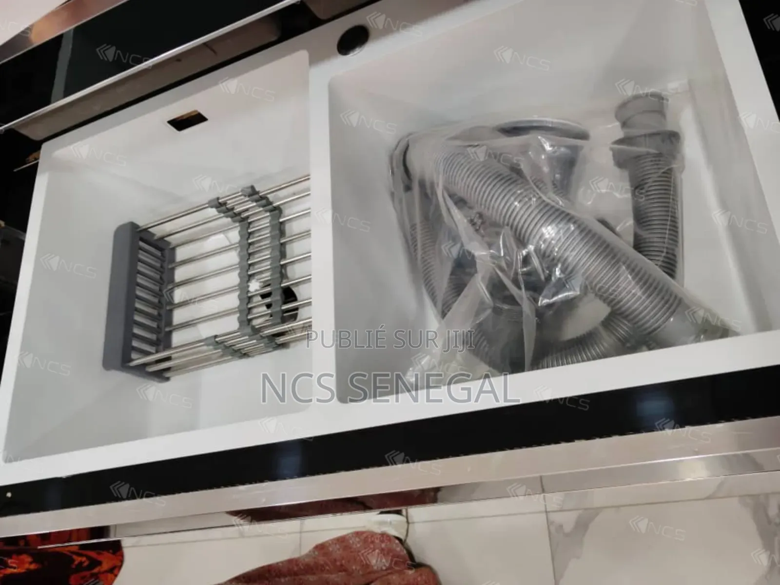 Évier Cuisine Complète 2 Cuve Blanc