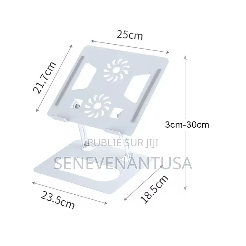 Rotatif À 360 Deux Ventilateurs, Rehausseur Pliable Pour Pc Portable