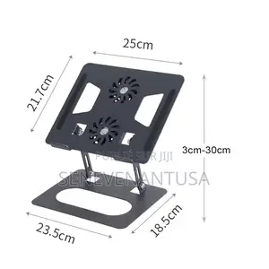 Rotatif À 360 Deux Ventilateurs, Rehausseur Pliable Pour Pc Portable