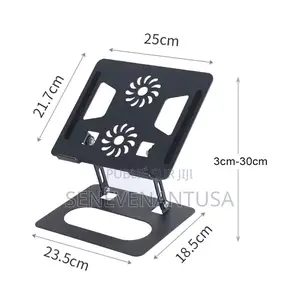 Rotatif À 360 Deux Ventilateurs, Rehausseur Pliable Pour Pc Portable