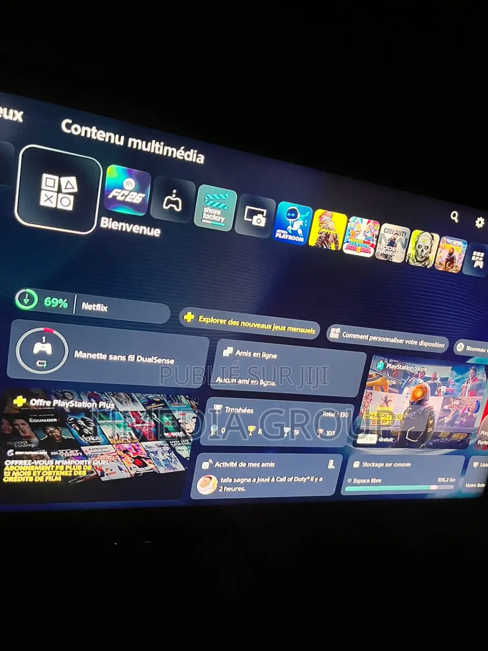 Console Playstation 5 + 2 Manettes + Jeux