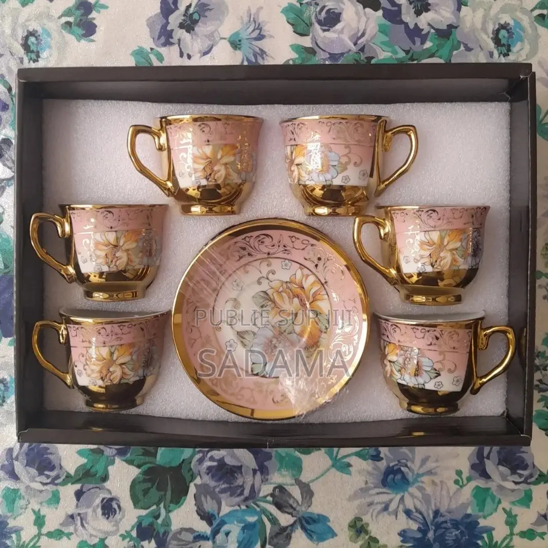 Ensemble 6 Tasses Et Soucoupes en Céramique