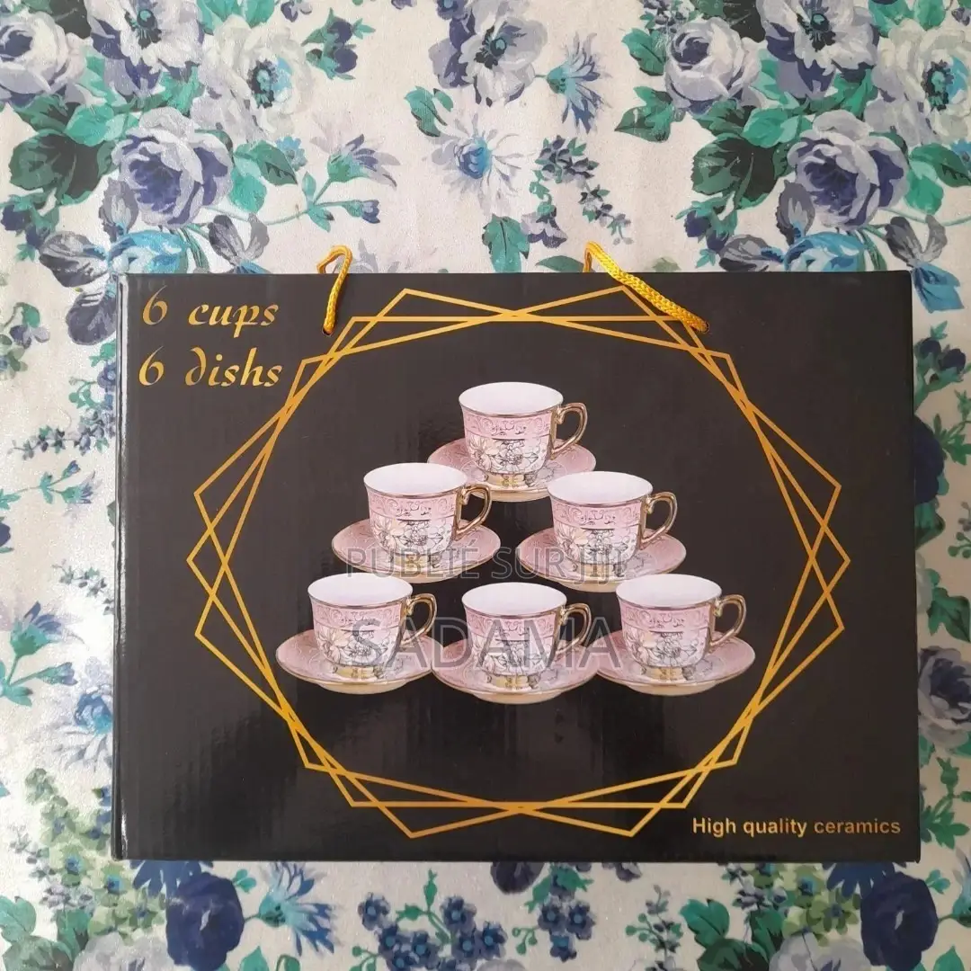 Ensemble 6 Tasses Et Soucoupes en Céramique