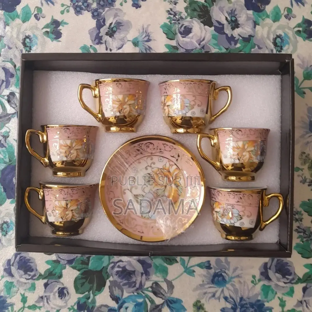 Ensemble 6 Tasses Et Soucoupes en Céramique