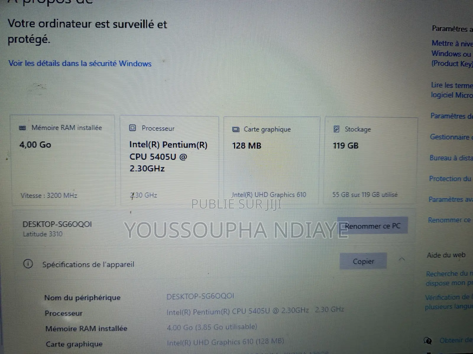 Ordinateur Portable Dell Latitude 3189 4GB Intel Celeron HDD 128GB