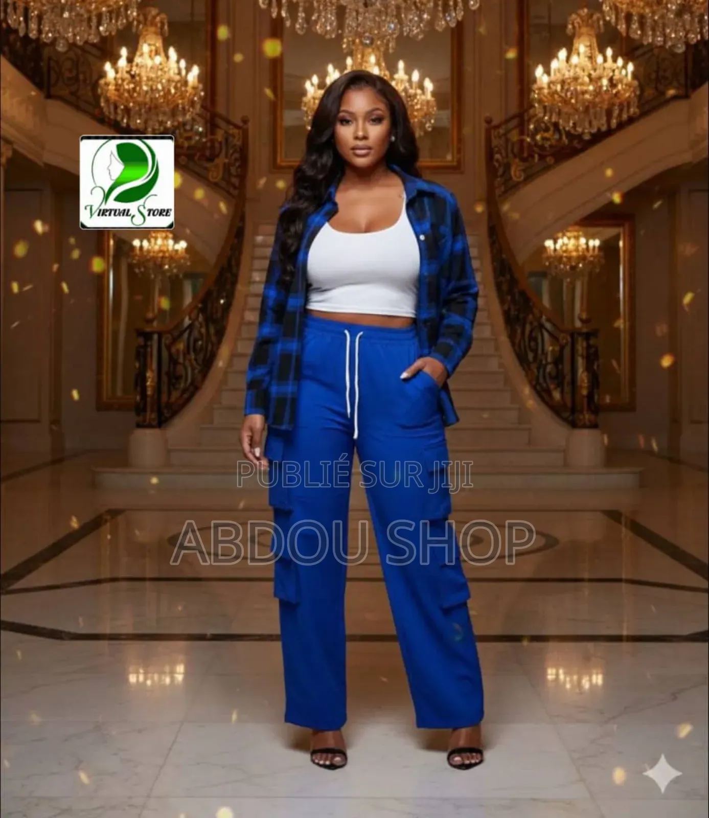 Ensemble Chemise Pantalons Cargo Pour Femme Disponible