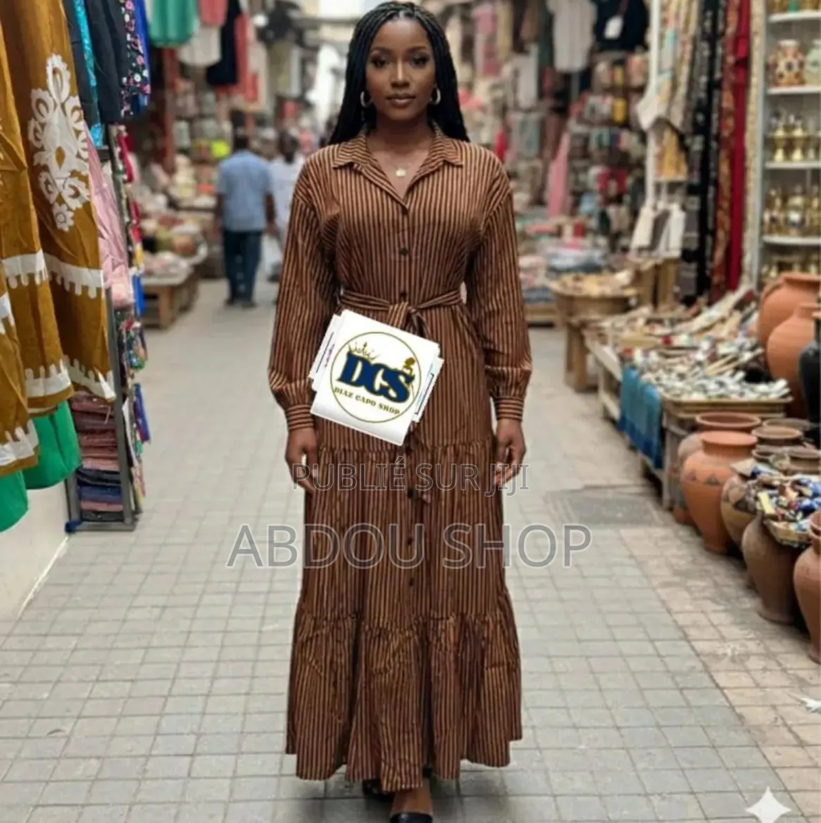 Robe Chemise Longue Manches Disponible