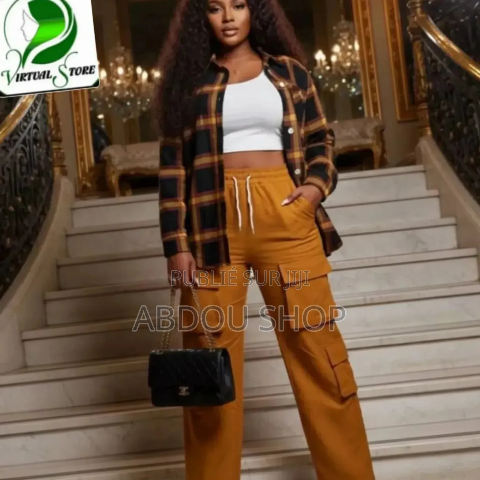 Ensemble Chemise Pantalons Cargo Pour Femme Disponible