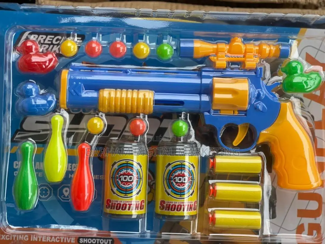 Pistolet À Balles Pour Enfant – Jouet Amusant Sûr