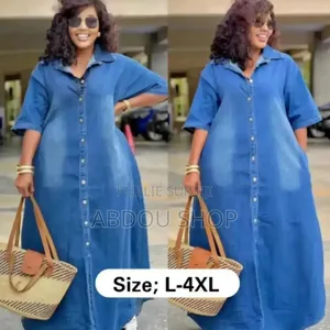 Robe Longue Chemise Jeans Disponible