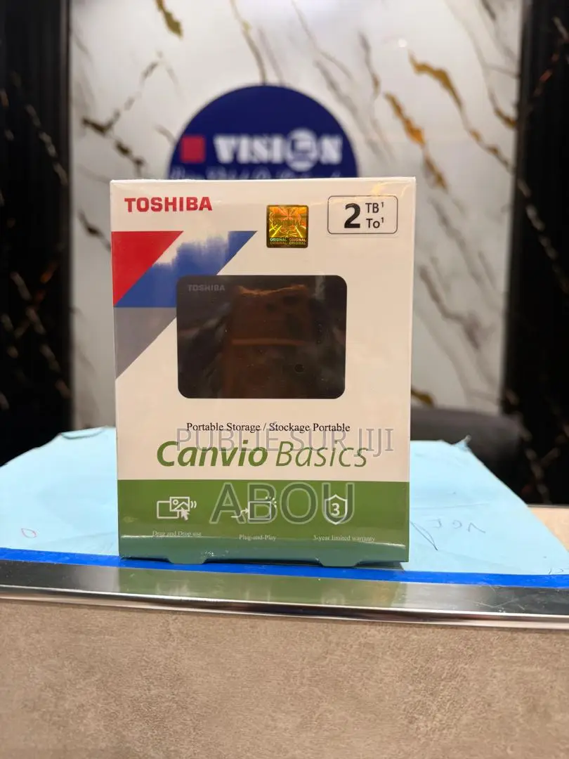 Disque Dur Externe Toshiba 2 Tera 2.5′′ Usb 3.0 Canvio Basics 2
