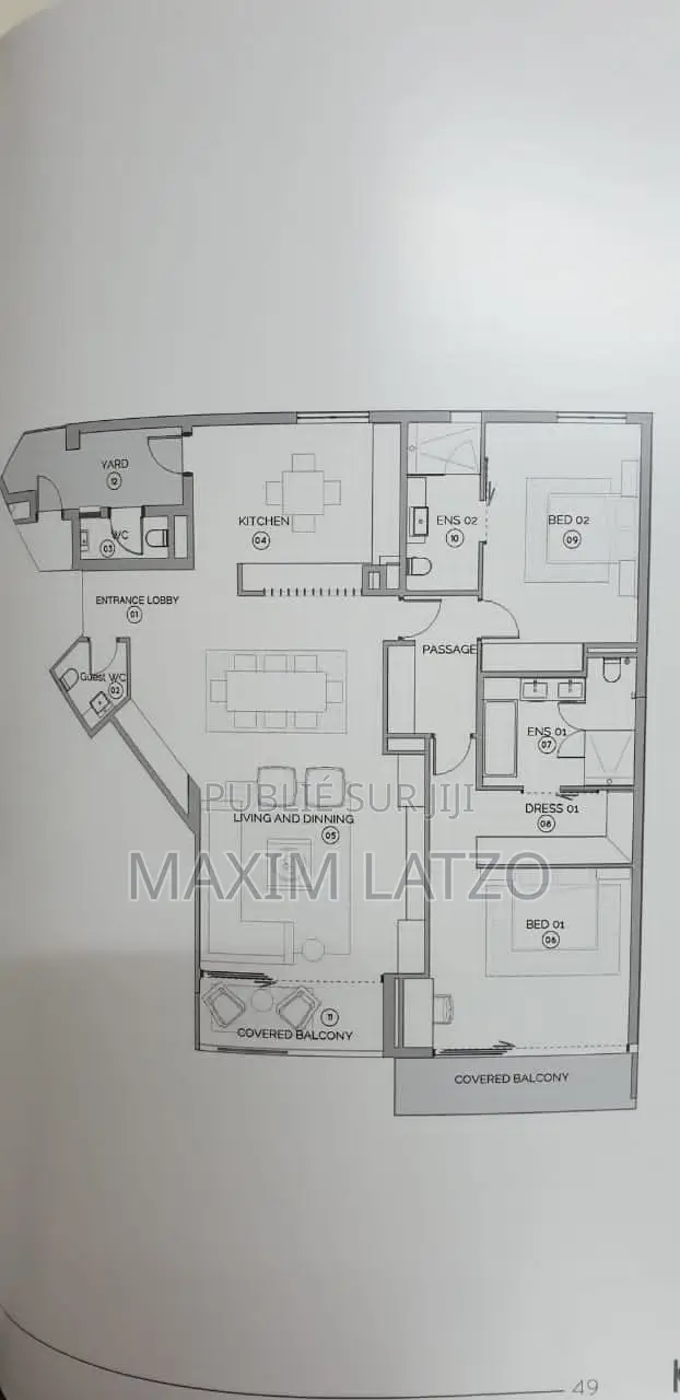 2chbre Appartement dans Mermoz Sacré-Cœur à Vendre