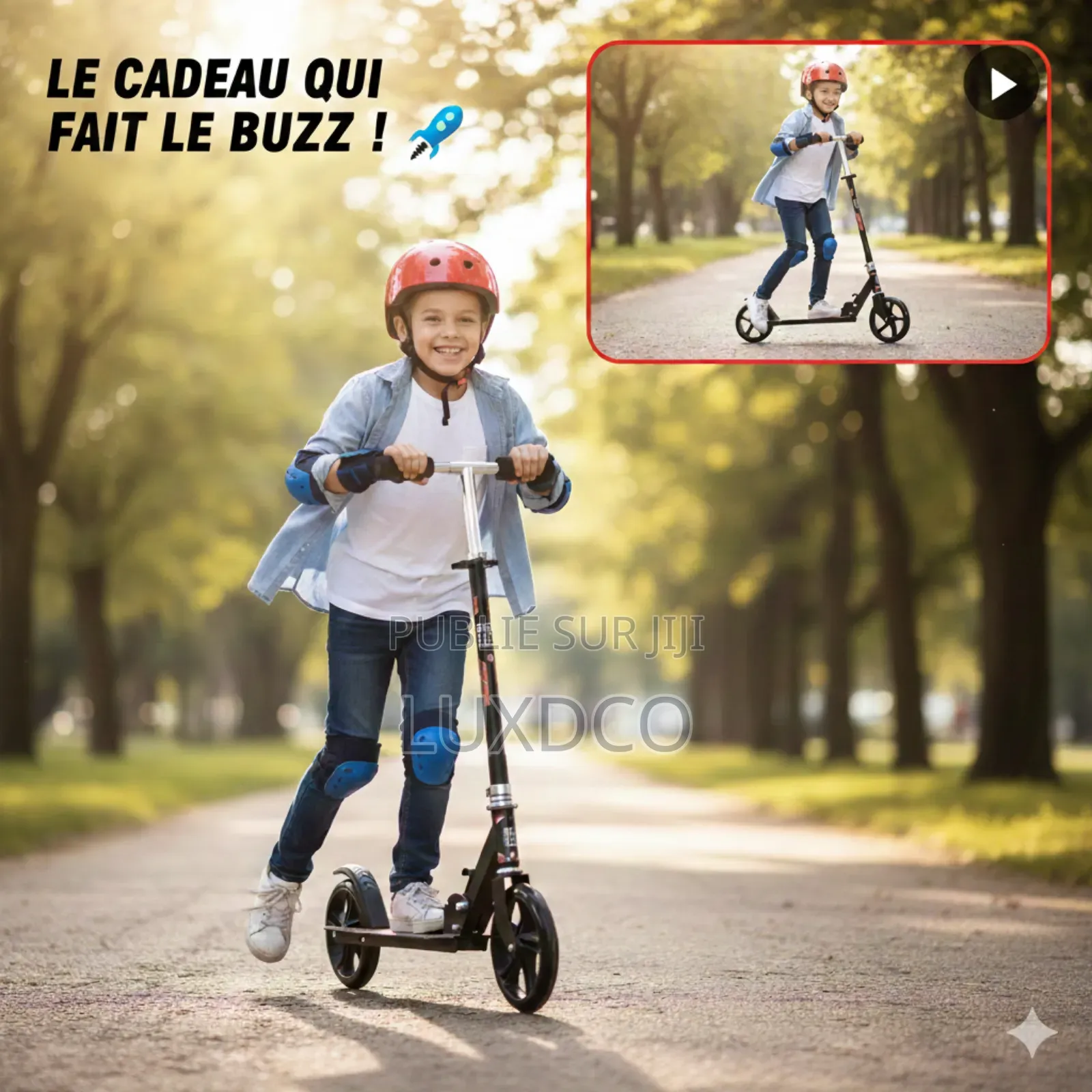 Trottinette Pliable en Acier Carbone