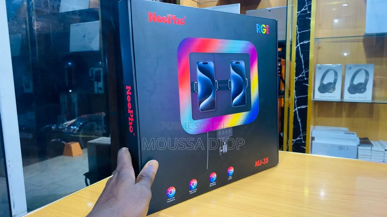 Led Light Et Support Téléphone Pour Les Lives Et Snapchat