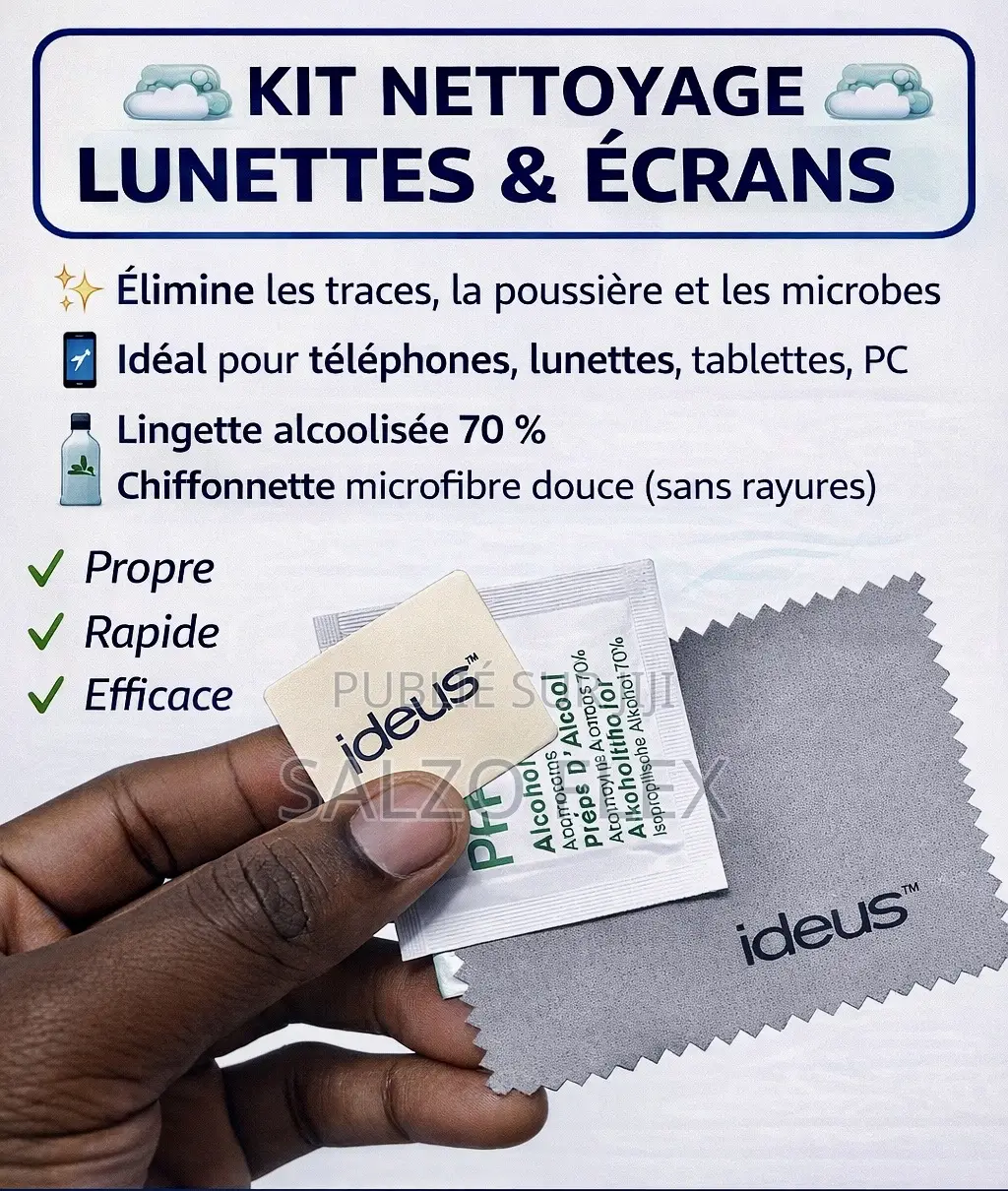 Kit Nettoyage Lunettes Écrans