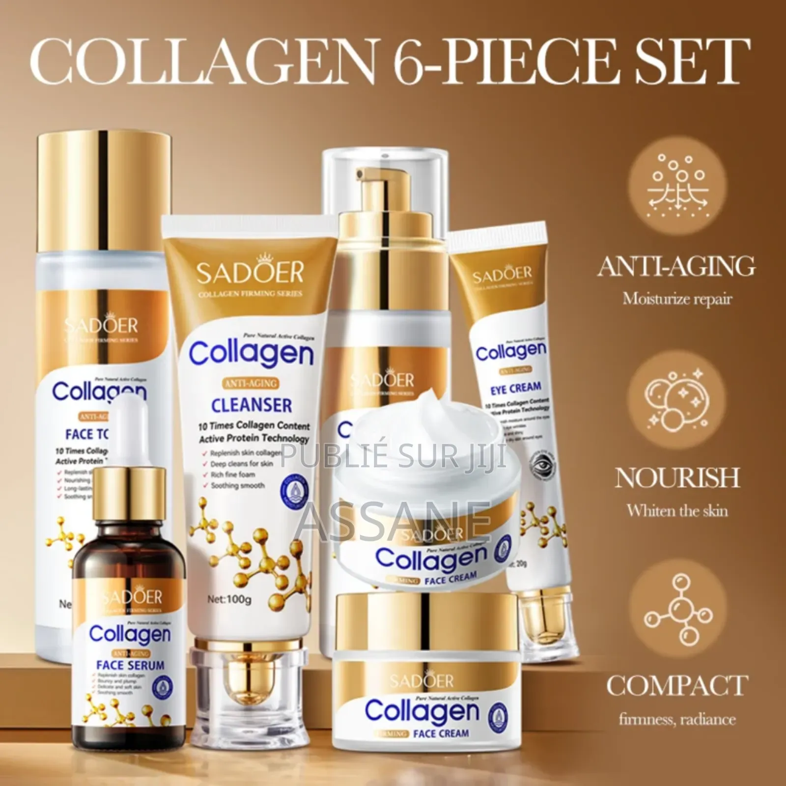 Coffret Sadoer Collagen Radiance – Rituel Anti-Âge Complet (6 Pièces)