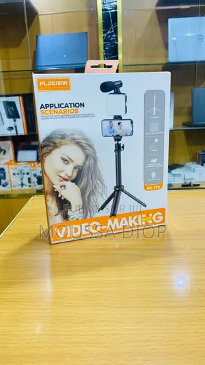 Kit Vidéo Smartphone 5-en-1double Led + Micro + Poignée Stabilisateur