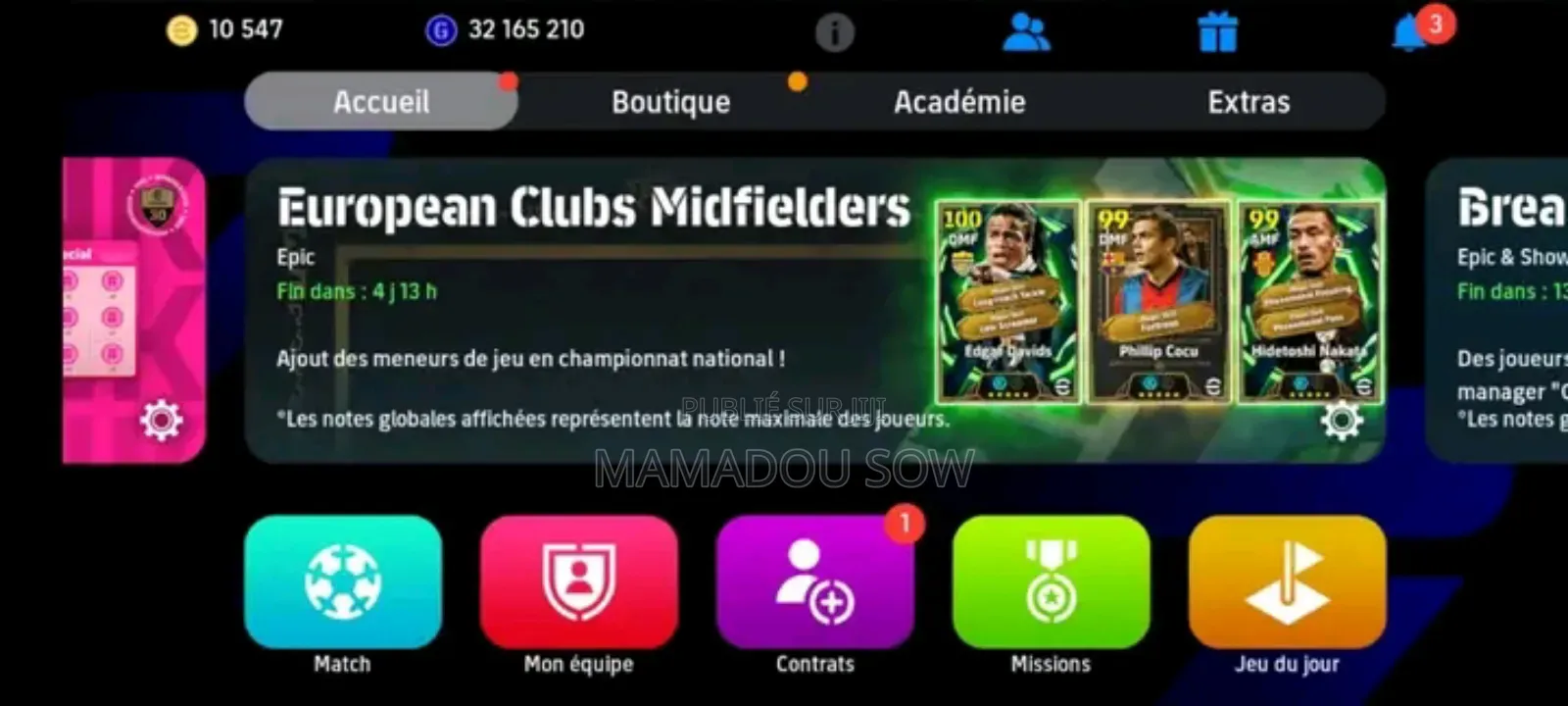 Compte Efootball