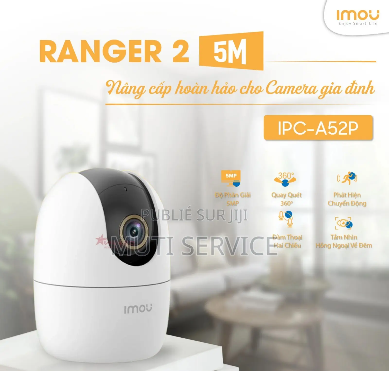 Caméra De Surveillance Wifi Intérieure Imou Ranger 2 – 5mp