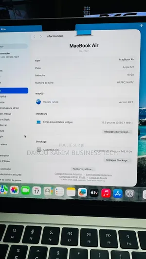 New Apple MacBook Air 2022 M2 16GB Apple M2 SSD 256GB