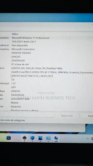 New Lenovo ThinkPad T480s 16GB Intel Core I5 SSD 512GB