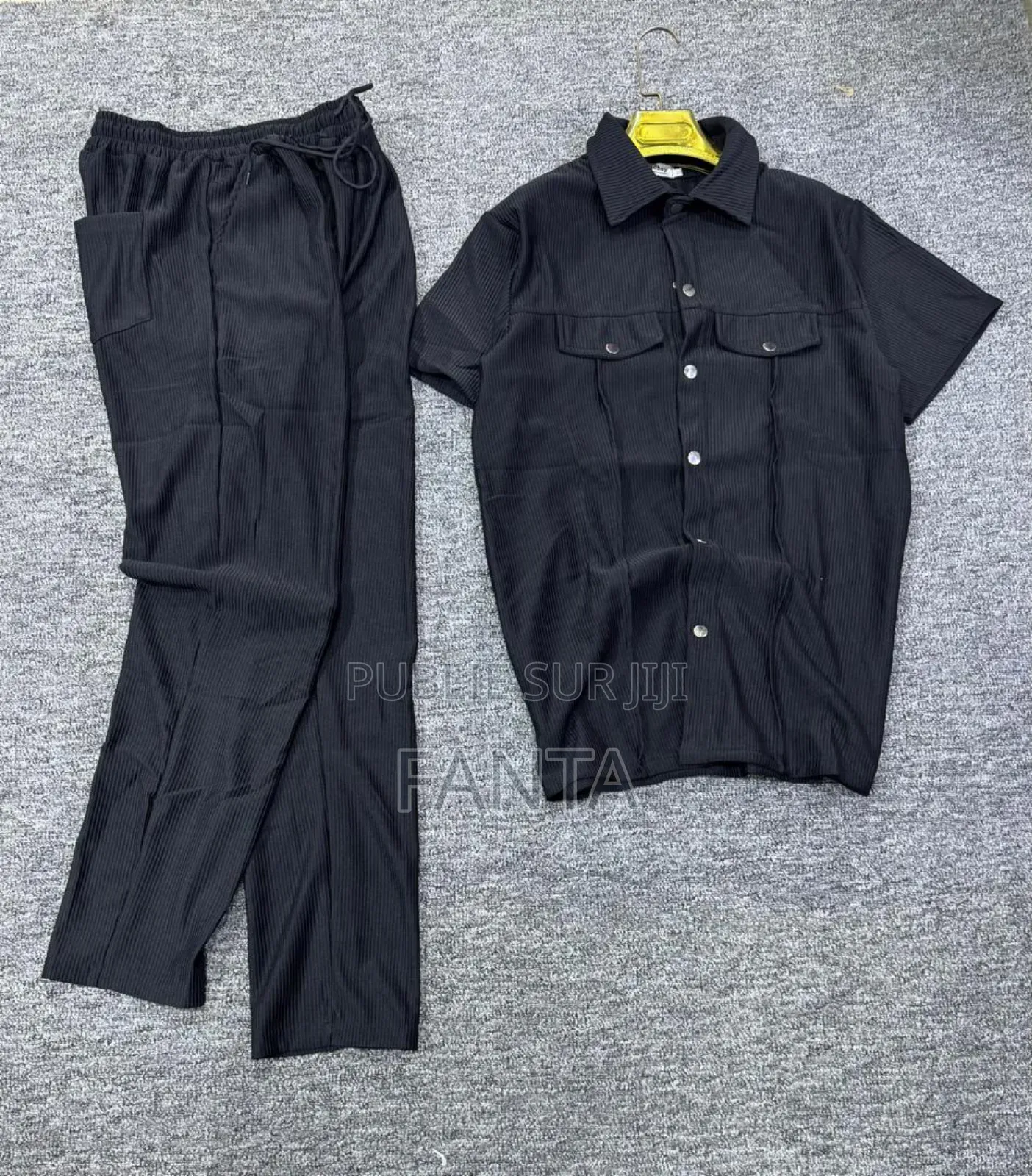 Ensemble Plissé Homme - Chemise Pantalon (Qualité Premium)