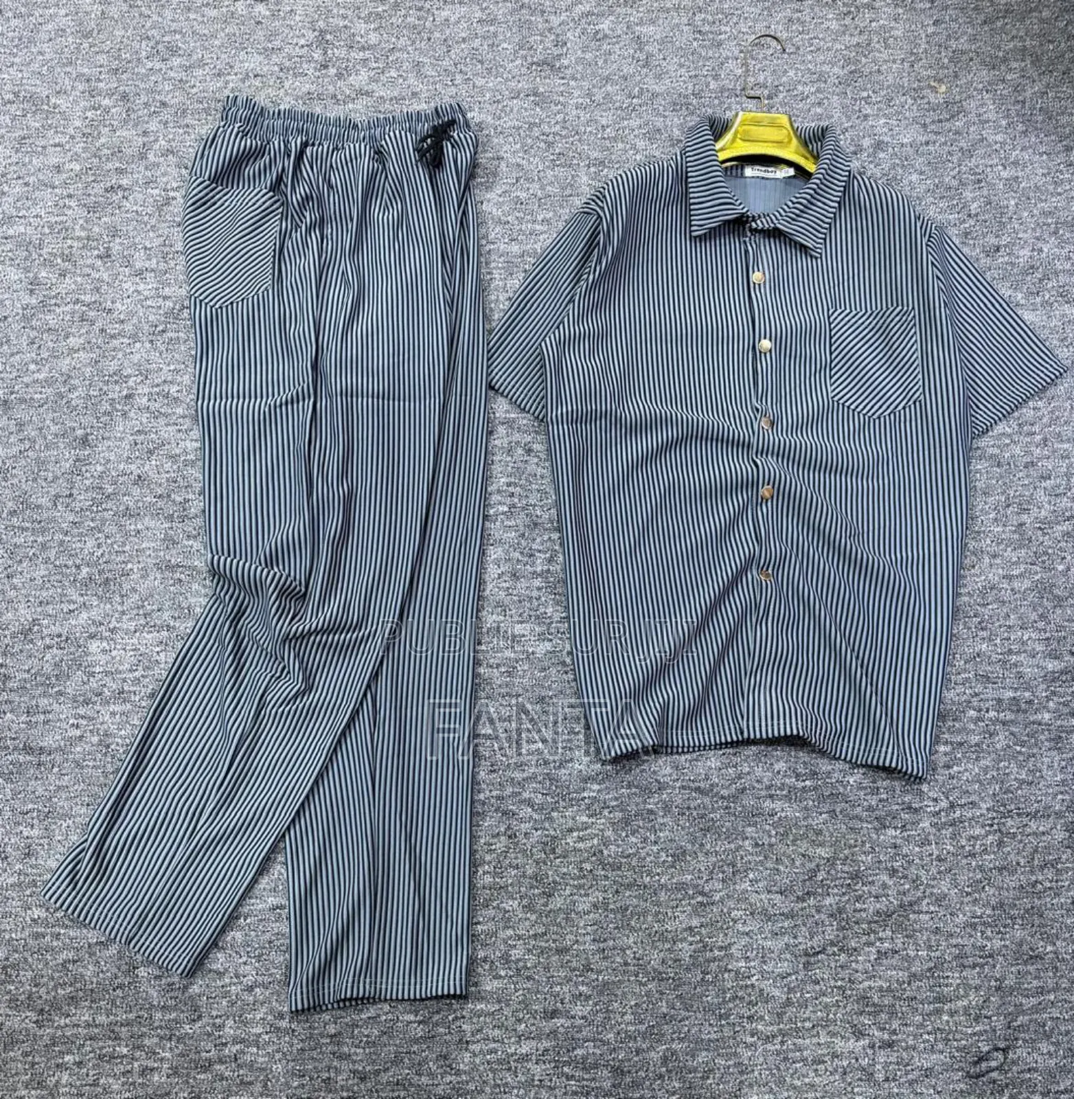 Ensemble Plissé Homme - Chemise Pantalon (Qualité Premium)