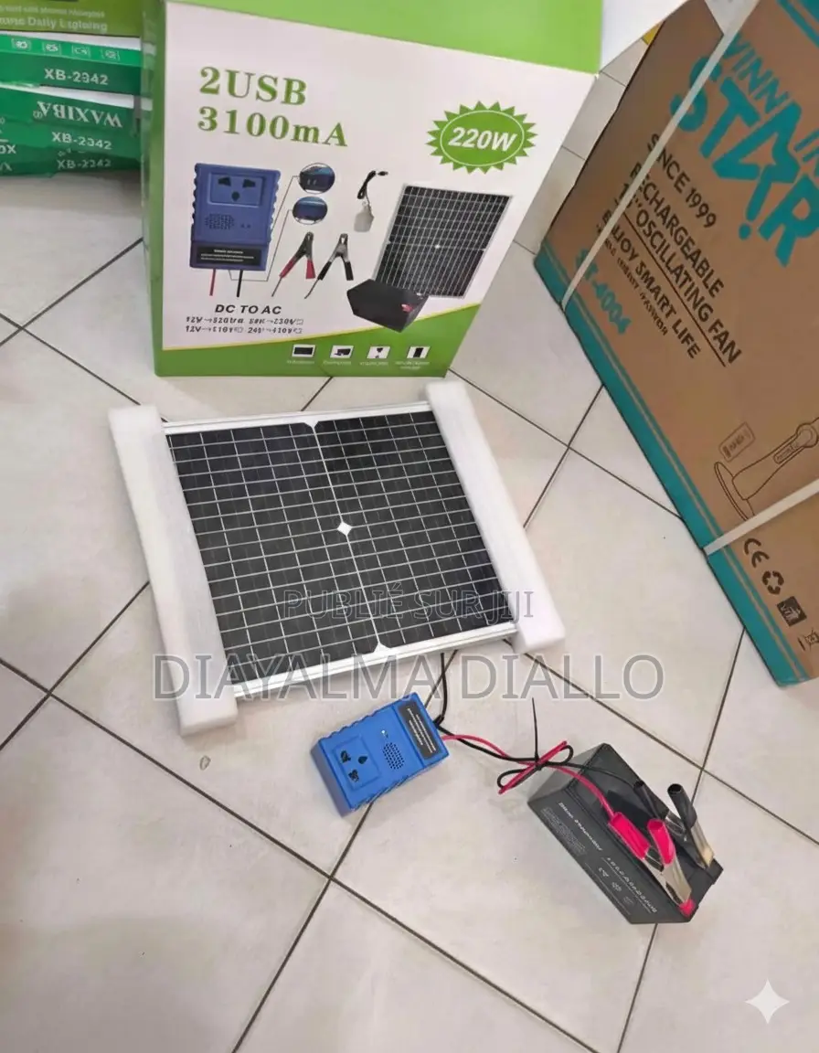 Kit D'éclairage Solaire Complet 220w