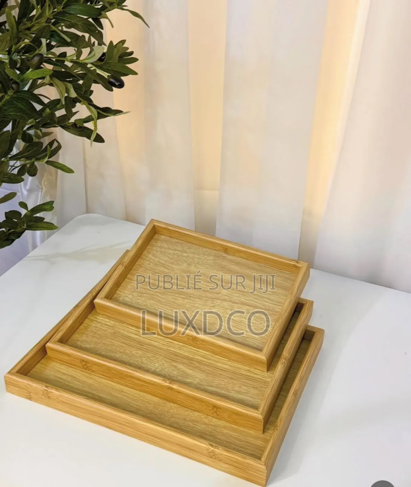 Plateau De Service 3 PCS en Bambou Haut De Gamme