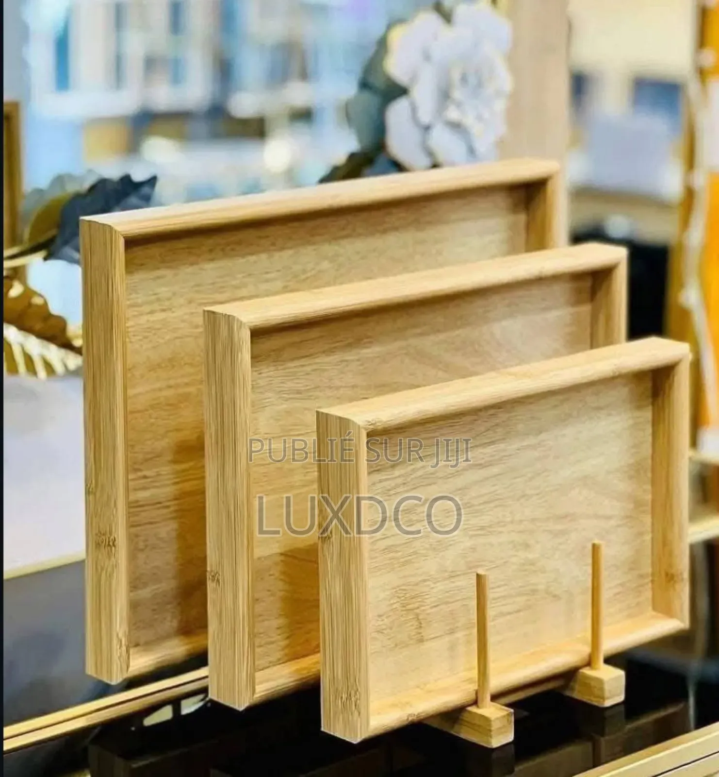 Plateau De Service 3 PCS en Bambou Haut De Gamme