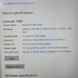 New Ordinateur Portable Dell Latitude 7490 16GB Intel Core I7 SSD 256GB