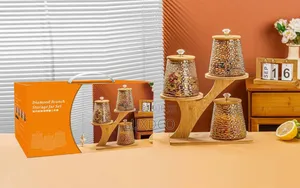 Ensemble Sucreries Superposés en Verre Avec