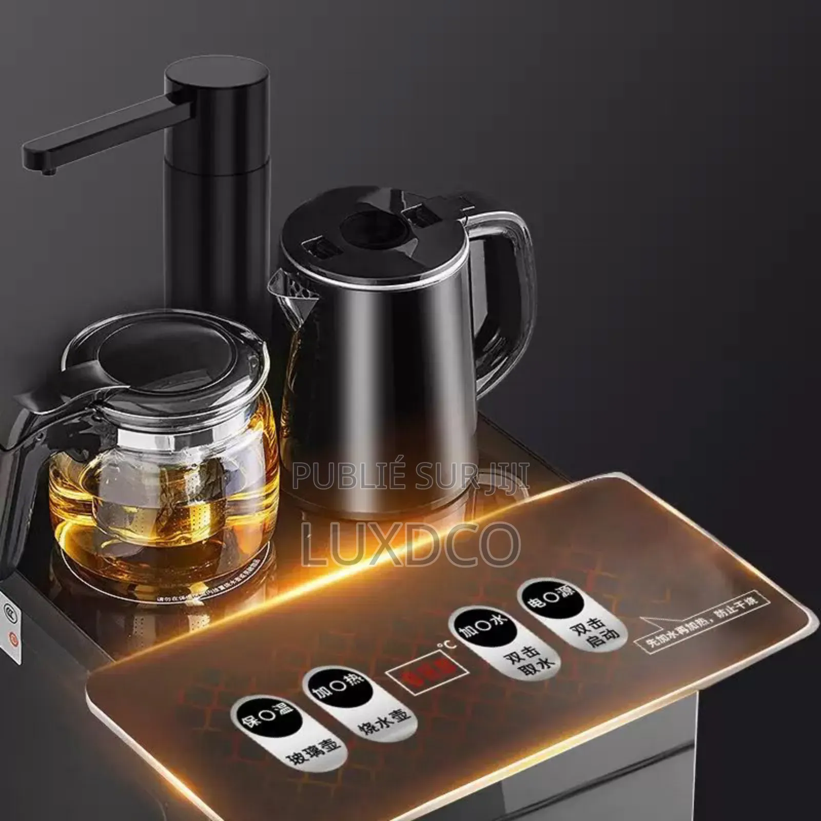 Fontaine Distributeur d'Eau Verticale Avec Chauffe Eau Et Théière