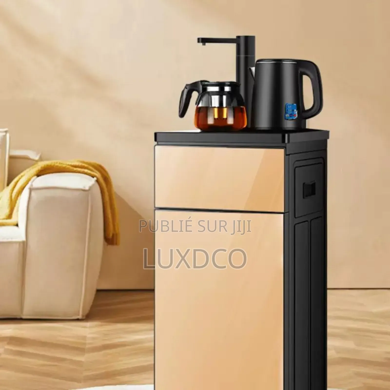 Fontaine Distributeur d'Eau Verticale Avec Chauffe Eau Et Théière