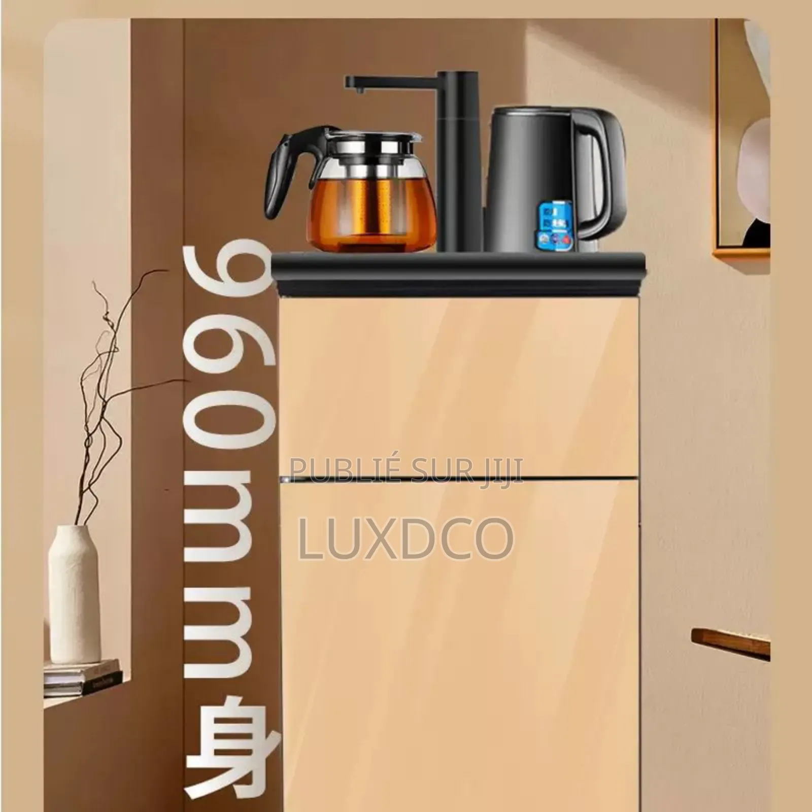 Fontaine Distributeur d'Eau Verticale Avec Chauffe Eau Et Théière