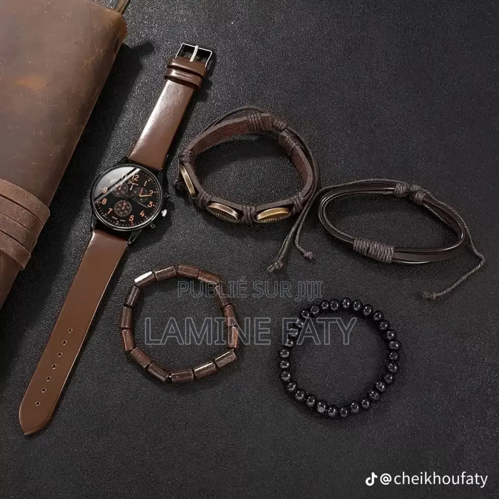 Ensemble Montre Bracelet Pour Homme