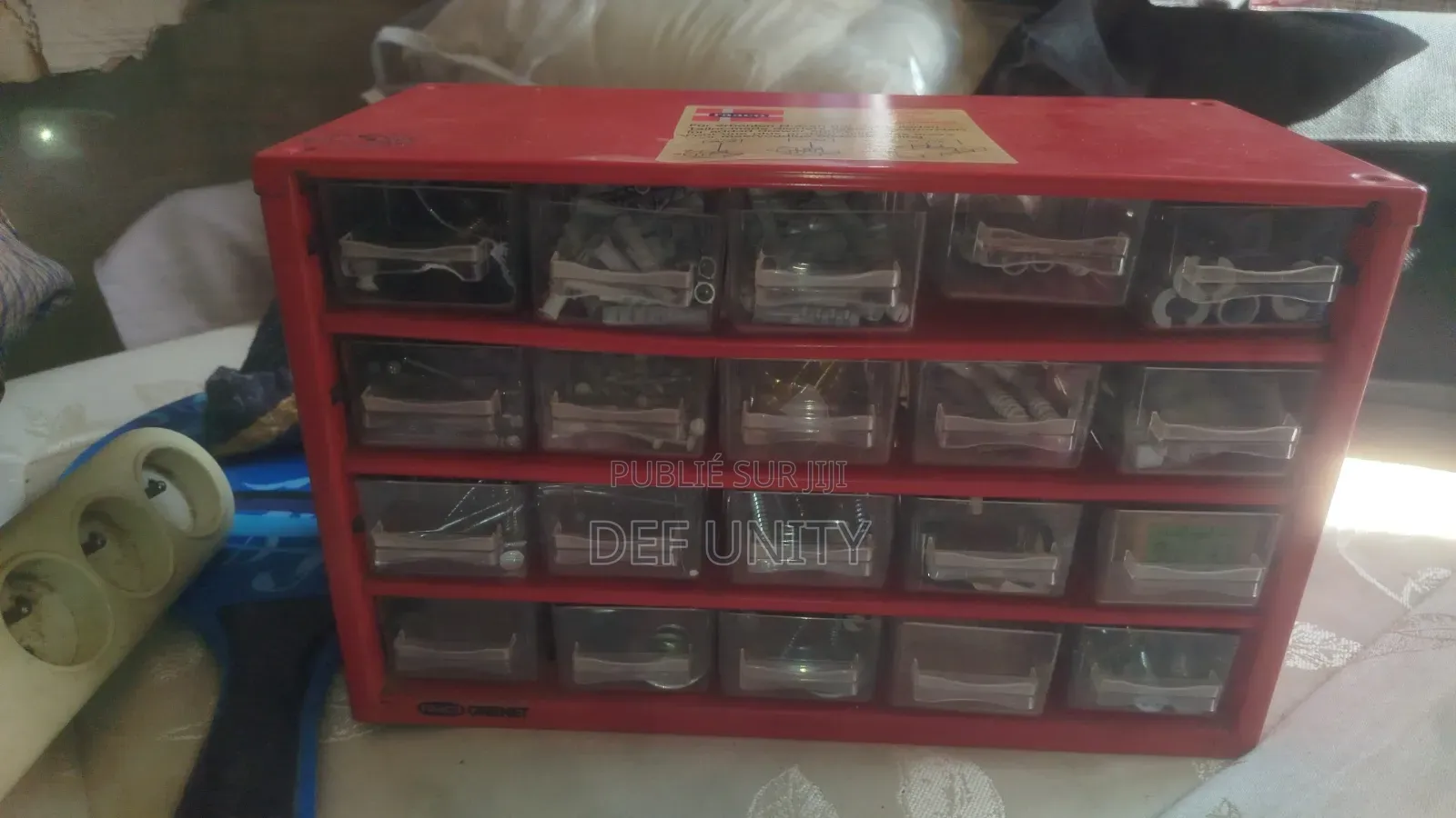 Tabco Boîte Rangement Vis Clous Rouge Robuste Venant De France