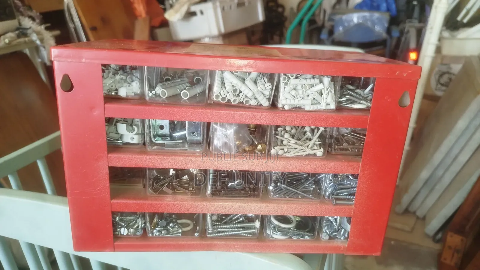 Tabco Boîte Rangement Vis Clous Rouge Robuste Venant De France