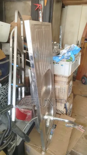 Évier Inox Double Bac Avec Égouttoir Et Robinet Venant De France