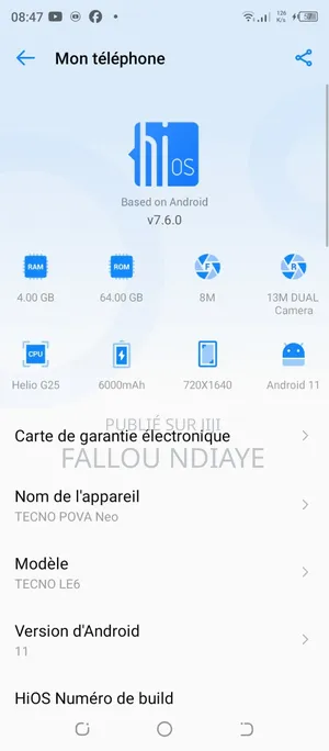 New Tecno Pova Neo 64 GB Black