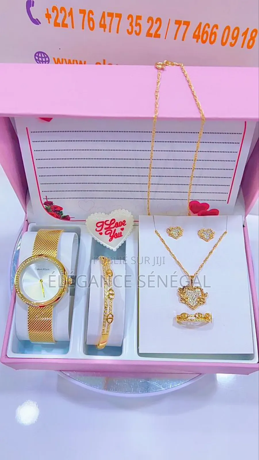 Coffret Bijoux Pour Femme Montre - Collier-bague-boucles-bracelet