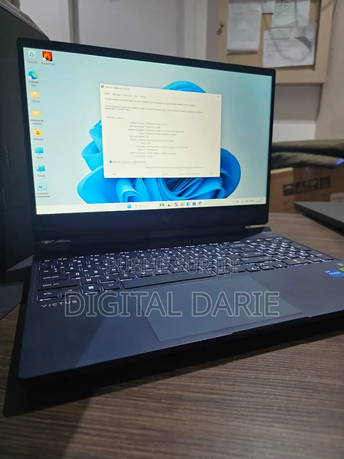 New Ordinateur Portable HP Victus 15 16GB Intel Core I5 SSD 256GB