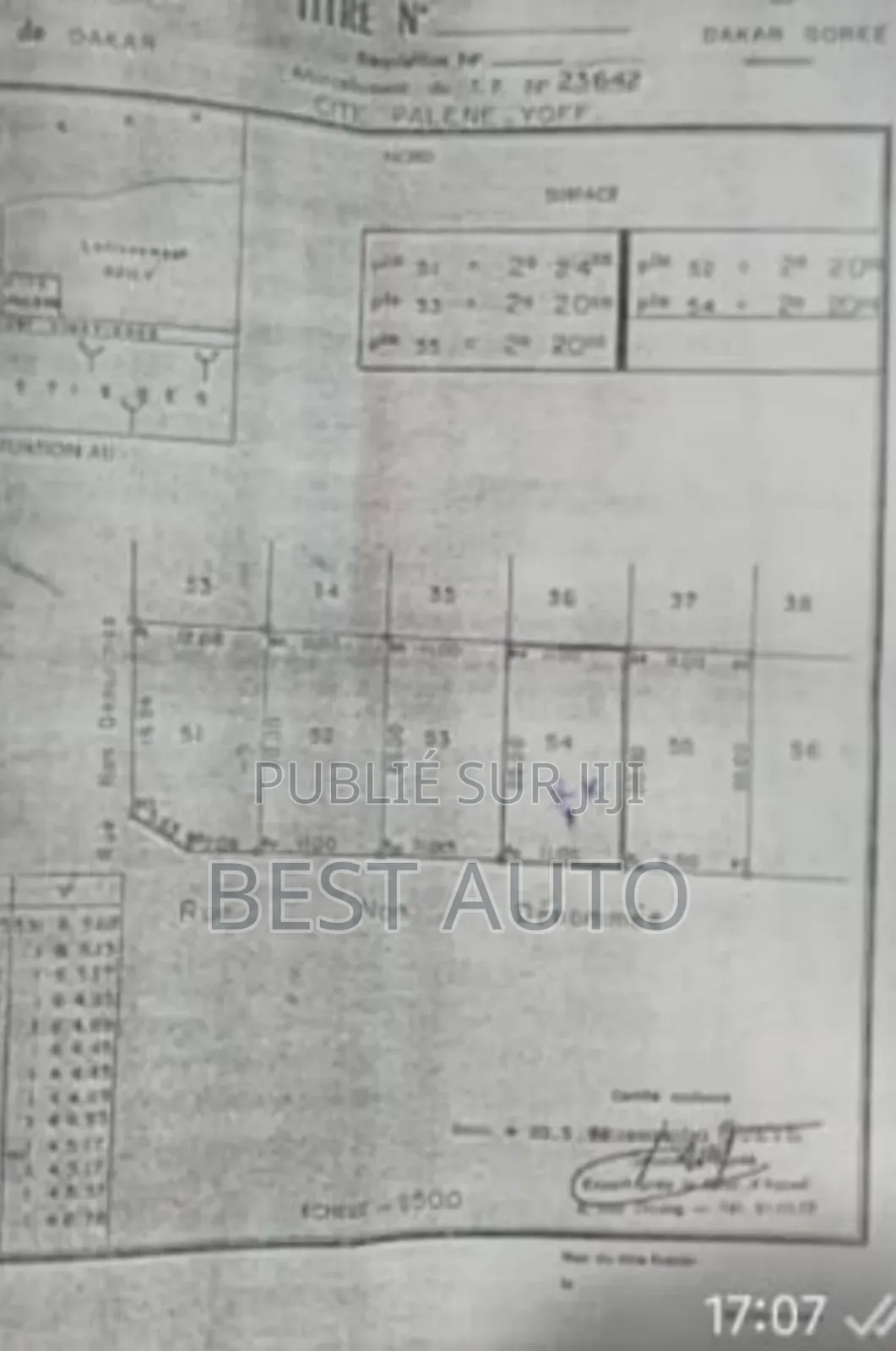 Terrain À Vendre À La Cité Djily Mbaye