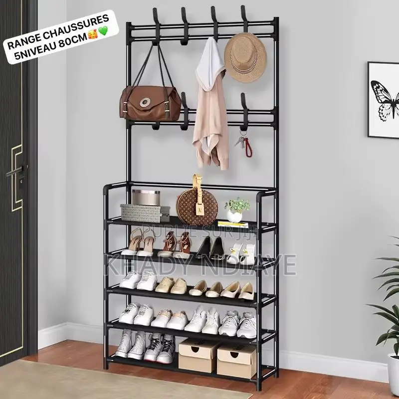 Étagère De Rangement Avec Porte Manteau