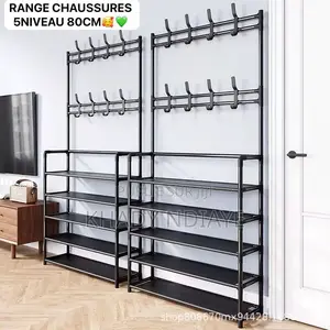 Étagère De Rangement Avec Porte Manteau