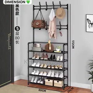 Étagère De Rangement Avec Porte Manteau