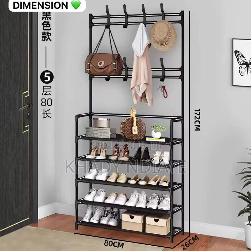 Étagère De Rangement Avec Porte Manteau