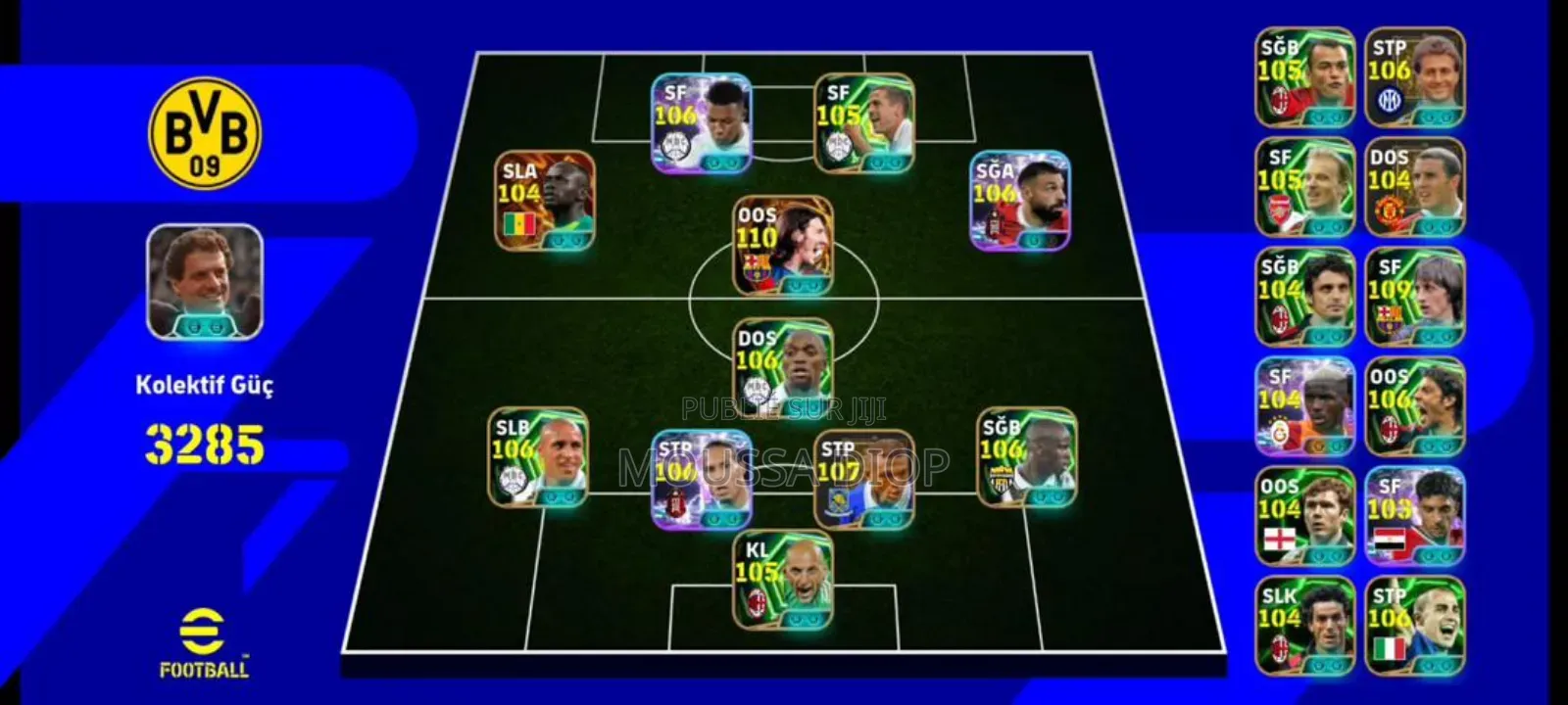 Pack Légendes Efootball : Équipe De Rêve Prête Pour La Division 1.