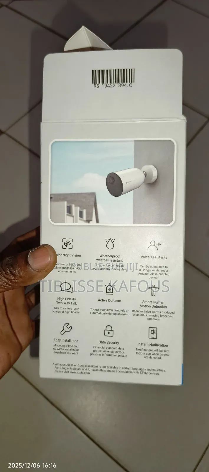 Caméra Batterie Cb3 Rechargeable